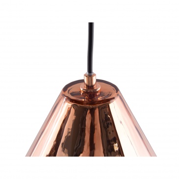Lampa wisząca ze szkła w kolorze miedzianym Crispino