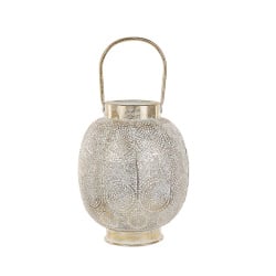 Lampion 30 cm metalowy złoty LANTAU