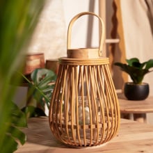 Lampion | garnitto | pleciony naturalny | 10,5x30 cm | 885858