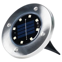 Lampki ogrodowe solarne led stalowe wbijane 11,5 cm 12 szt.