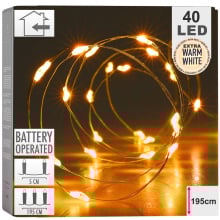 Lampki świąteczne druciki 40 led 195 cm