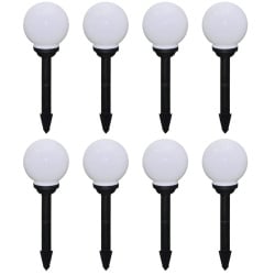 Lampy do oświetlenia ścieżki, 8 szt, LED, 15 cm, ze szpikulcami Lampy do oświetlenia ścieżki, 8 szt, LED, 15 cm, ze szpikulcami