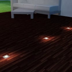 Lampy najazdowe LED, 3 szt., kwadratowe