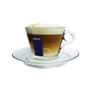 Lavazza - filiżanka szklana + podstawka cappuccino - 150 ml