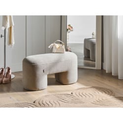 Ławka DECORAH Boucle Jasnobeżowy