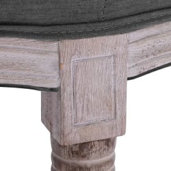 Ławka do przedpokoju, drewno lite, 150x40x48 cm, jasnoszara