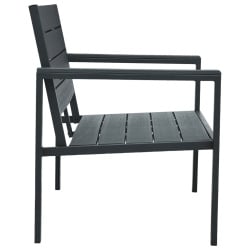 Ławka ogrodowa, 120 cm, szara, HDPE o wyglądzie drewna Ławka ogrodowa, 120 cm, szara, HDPE o wyglądzie drewna