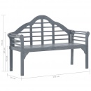 Ławka ogrodowa, kolor poszarzany, 135 cm, lite drewno akacjowe