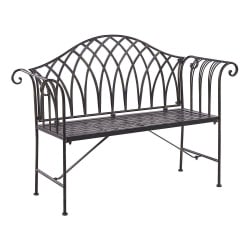 ławka ogrodowa milazzo 130 cm metal czarny ławka ogrodowa milazzo 130 cm metal czarny