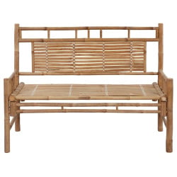 ławka ogrodowa z poduszką, 120 cm, bambusowa ławka ogrodowa z poduszką, 120 cm, bambusowa