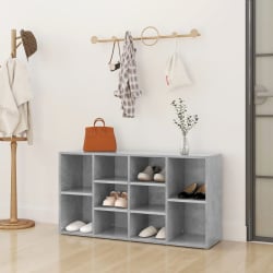ławka z miejscem na buty, szara, 103x30x54,5 cm, płyta wiórowa