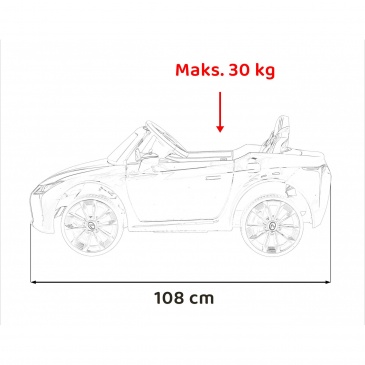 Lexus lc500 na akumulator dla dzieci biały + pilot + wolny start + eva + audio led