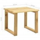 Leżak ogrodowy ze stolikiem, impregnowane drewno sosnowe