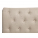 Łóżko beżowe - 160x200 cm - łóżko tapicerowane - stelaż - Ferrari