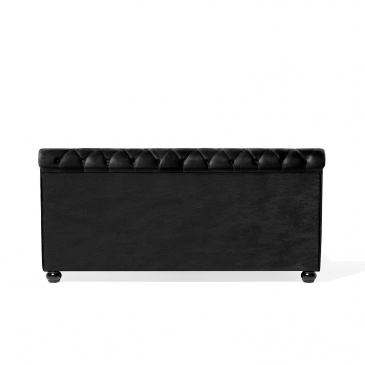 Łóżko czarne tapicerowane 180 x 200 cm Rosa BLmeble