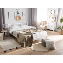 Łóżko drewniane 160 x 200 cm białe VANNES