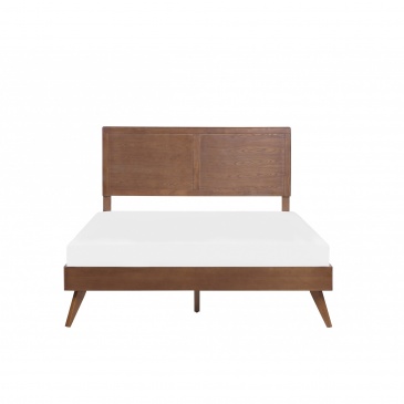 Łóżko drewniane 160 x 200 cm ciemne ISTRES
