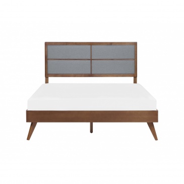 Łóżko drewniane 160 x 200 cm ciemne POISSY