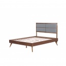Łóżko drewniane 160 x 200 cm ciemne POISSY