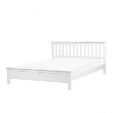 Łóżko drewniane 180 x 200 cm białe MAYENNE