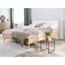 Łóżko drewniane 180 x 200 cm jasnobrązowe SERRIS