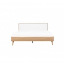 Łóżko drewniane 180 x 200 cm LED jasnobrązowe SERRIS