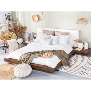 Łóżko jasne drewno 160 x 200 cm ZEN