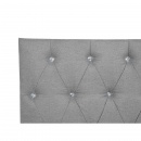 Łóżko kontynentalne tapicerowane jasnoszare 160 x 200 cm DUCHESS