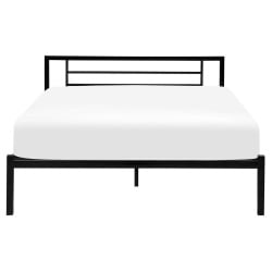 łóżko metalowe 160 x 200 cm czarne cusset łóżko metalowe 160 x 200 cm czarne cusset