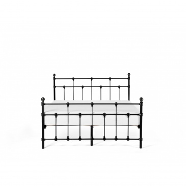 Łóżko metalowe 160 x 200 cm czarne LYNX