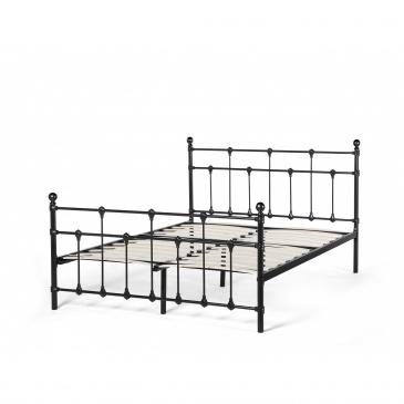 Łóżko metalowe 160 x 200 cm czarne LYNX