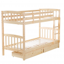 Łóżko piętrowe drewniane jasnobrązowe 90 x 200 cm Gallo BLmeble