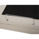 Łóżko regulowane tapicerowane 160 x 200 cm beżowe DUKE