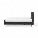 Łóżko szare - 140x200 cm - łóżko tapicerowane - Marino