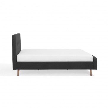 Łóżko szare - 140x200 cm - łóżko tapicerowane - Marino