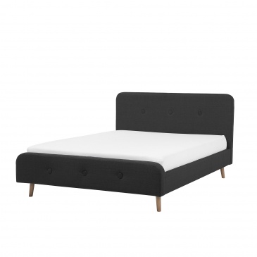 Łóżko szare - 160x200 cm - łóżko tapicerowane - Marino