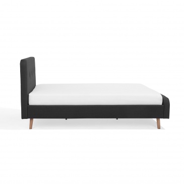 Łóżko szare - 160x200 cm - łóżko tapicerowane - Marino