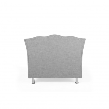Łóżko szare tapicerowane podnoszony pojemnik 90 x 200 cm Orsola