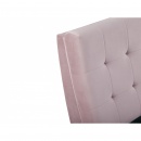 Łóżko welur różowe 160 x 200 cm LILLE