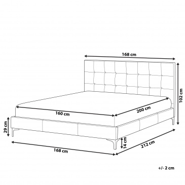 Łóżko welurowe 160 x 200 cm szare AMBERT