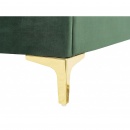 Łóżko welurowe 160 x 200 cm zielone LIMOUX