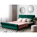 Łóżko welurowe 180 x 200 cm zielone AVALLON