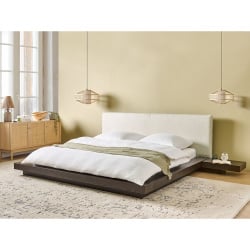 łóżko wodne boucle zen 180 x 200 cm jesion ciemny