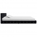 Łóżko z materacem memory, czarne, aksamit, 180 x 200 cm