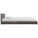 Łóżko z materacem memory, szare, aksamit, 120 x 200 cm