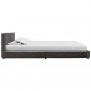 Łóżko z materacem memory, szare, aksamit, 180 x 200 cm