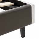 Łóżko z materacem memory, sztuczna skóra, 90x200 cm
