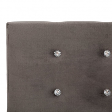 Łóżko z materacem, szare, aksamit, 180 x 200 cm