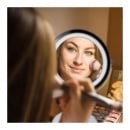 Lusterko do makijażu stojące z podświetleniem led czarne - yoka