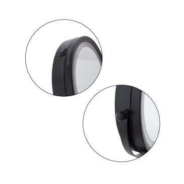 Lusterko do makijażu stojące z podświetleniem led czarne - yoka